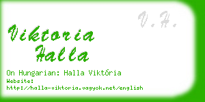 viktoria halla business card
